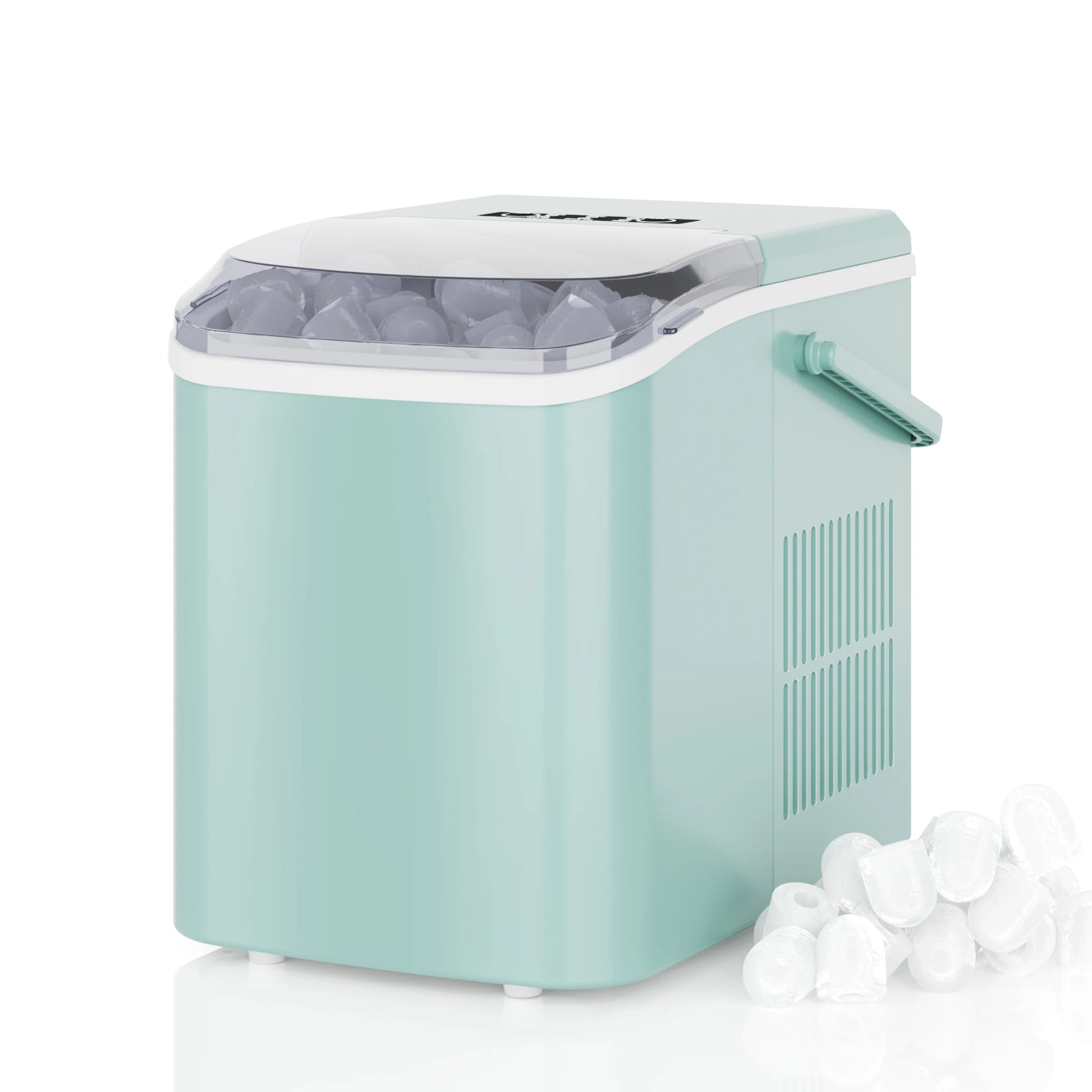 JHK Portable Kitchen Ice Machine Countertop Ice Maker with Handle 9 Bullet Ice Cubes Ready in 6 Mins Self-Cleaning Quiet Compact Ice Maker for Home Camping by S And B Enterprise
