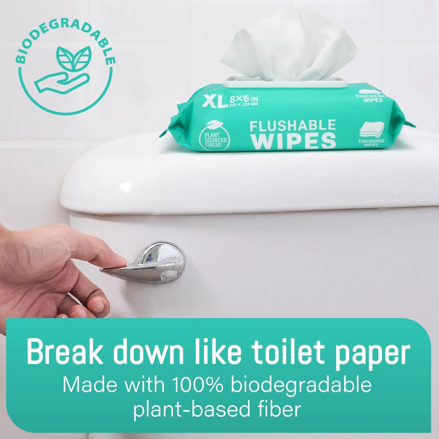Flushable Wet Wipes for Outdoor Use Thickened Butt Wipes