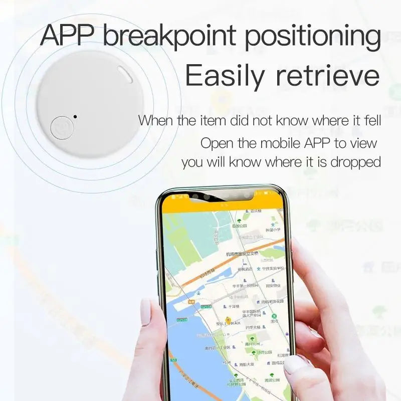 Mini GPS Mobile Bluetooth 5.0 Tracker Anti-Lost Device Round Anti-Lost Device Pet Kids Bag Wallet Tracking Smart Finder Locator by S And B Enterprise