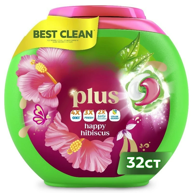 Happy Flings Laundry Detergent Pacs Hibiscus Scent 32 Count by S And B Enterprise
