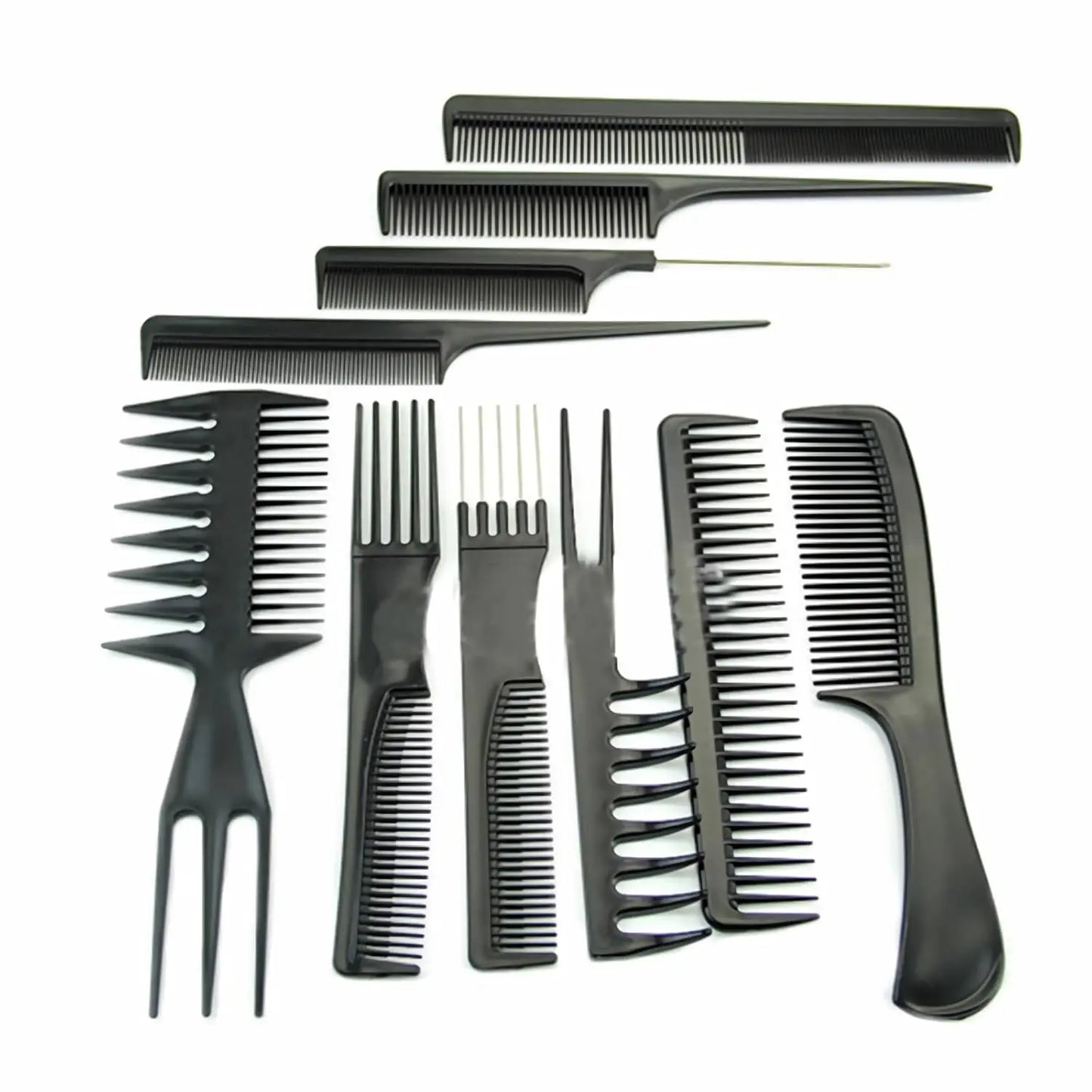Hairdressing Combs Set Pro Barbers Brush Combs Plastic Flat Comb