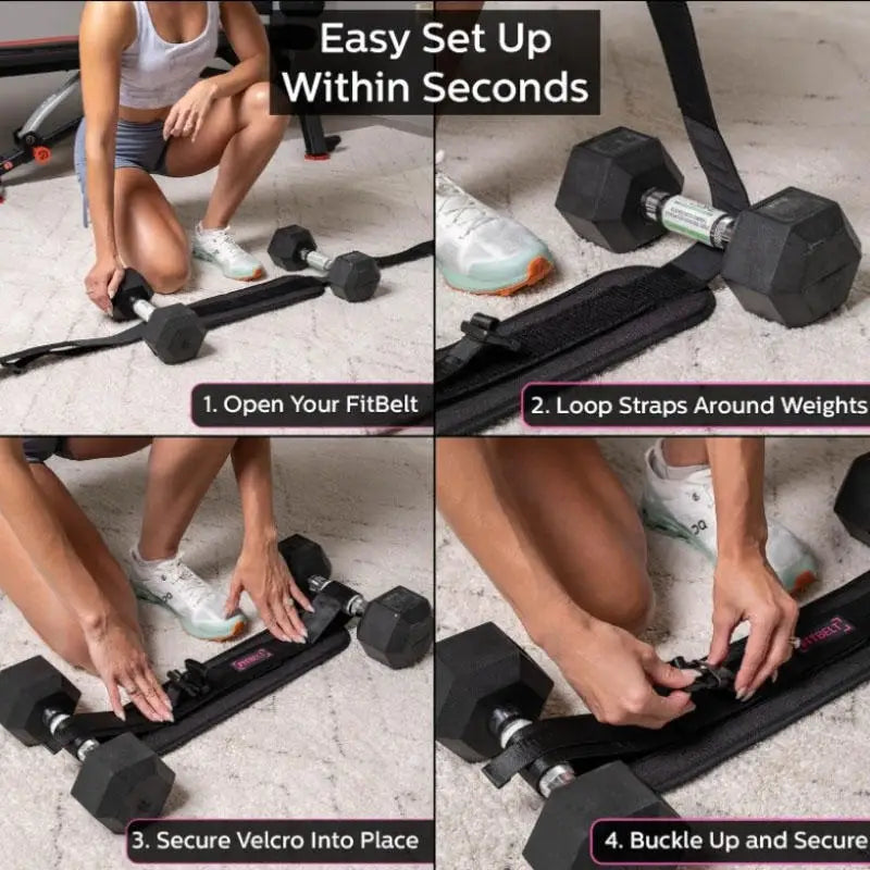 Hip Thrust Belt Glute Trainer For Dumbbells And Home Workouts by S And B Enterprise