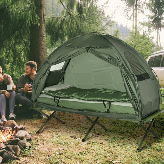 All In One Camping Tent Cot Combo With Air Mattress