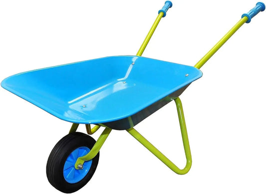 Kids Metal Wheelbarrow For Outdoor Play And Gardening