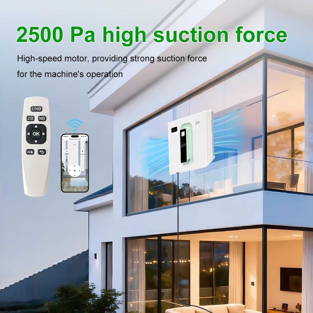 PuRuiKai white window cleaning robot by S And B Enterprise with app and remote control