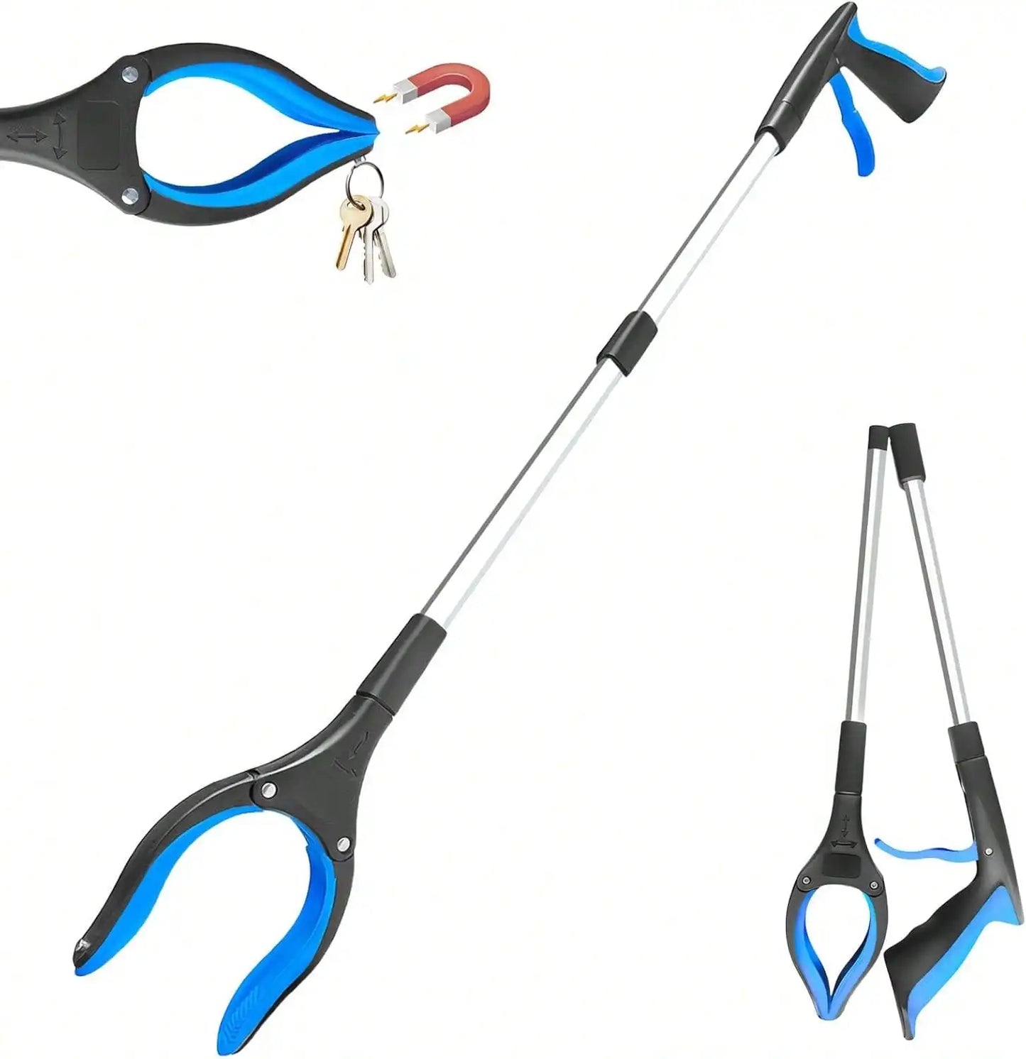 Foldable Grabber Reacher Tool Heavy Duty Rotating Jaw For Seniors by S And B Enterprise