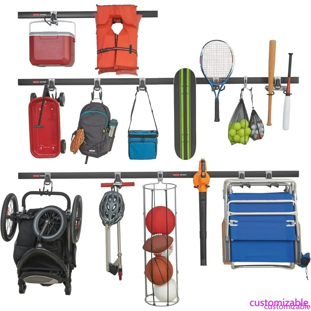 XMSJ 20-Piece FastTrack Garage Wall Storage System