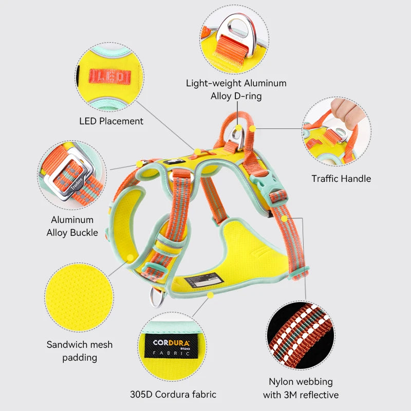 TRUELOVE No Pull Dog Harness Reflective Breathable Adjustable Training Vest by S And B Enterprise