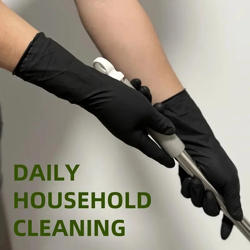 Nitrile Gloves 100 Pcs Disposable Oil Resistant Waterproof Kitchen
