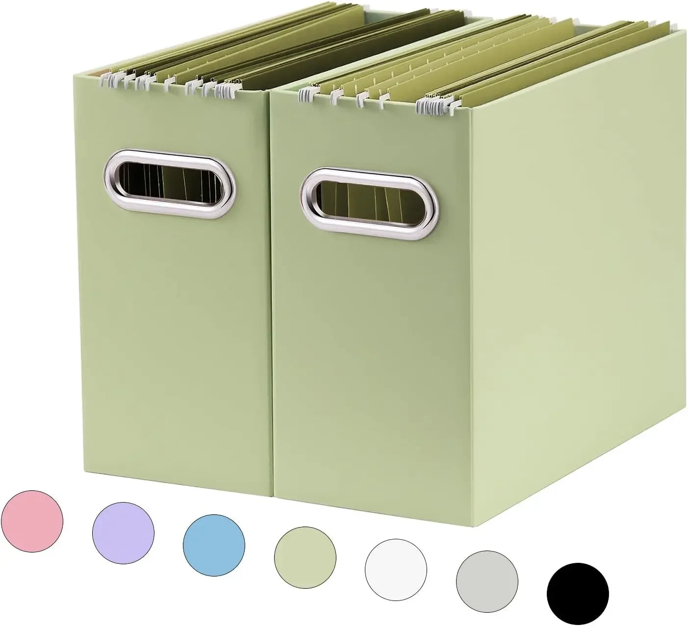 Collapsible File Organizer Box With Portable Handle For Office