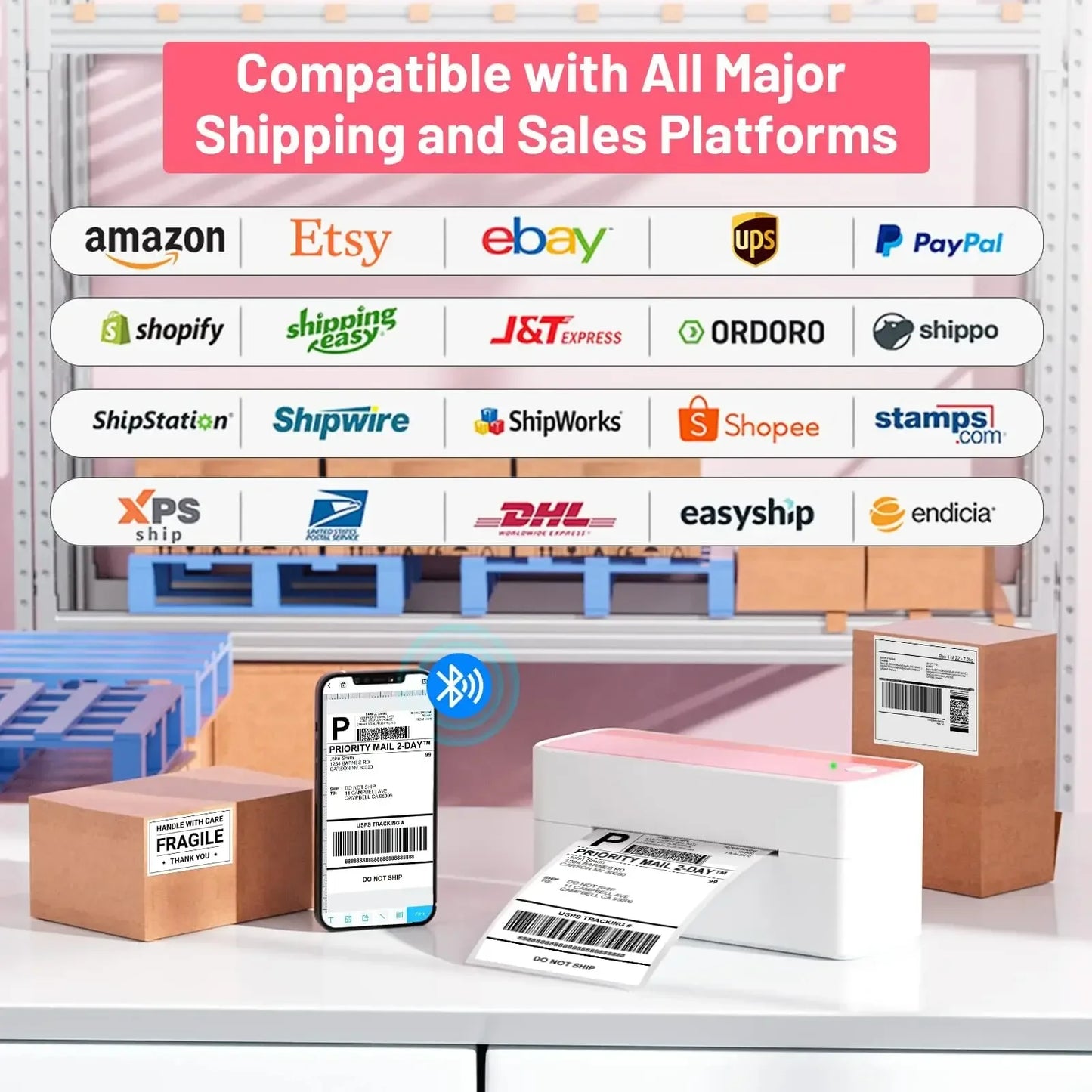 Phomemo 241 Bluetooth Thermal Label Printer For Iphone Android Windows