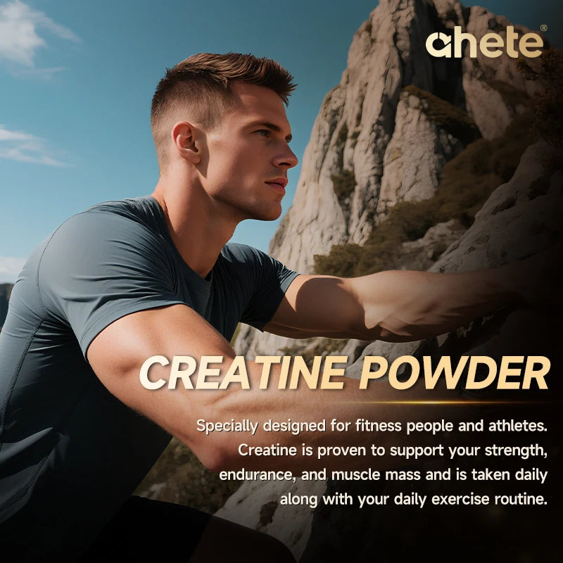 Ahete Fast-Absorbing Creatine Powder, Superior Mixability & Uptake, Supports ATP Energy, Sugar & Additive-Free