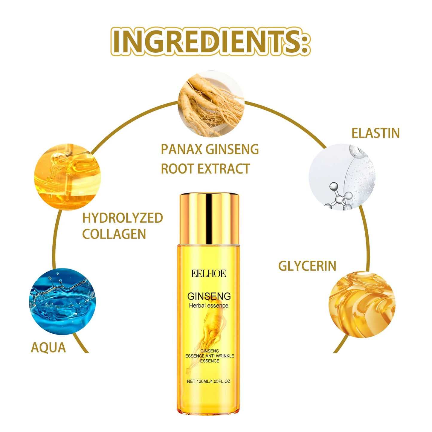 Eelhoe Ginseng Anti Aging Serum Wrinkle Reduction Formula