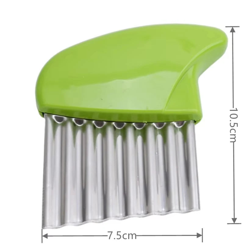 Stainless Steel Potato Chip Slicer And Wavy Crinkle Cutter French Fry Maker by S And B Enterprise