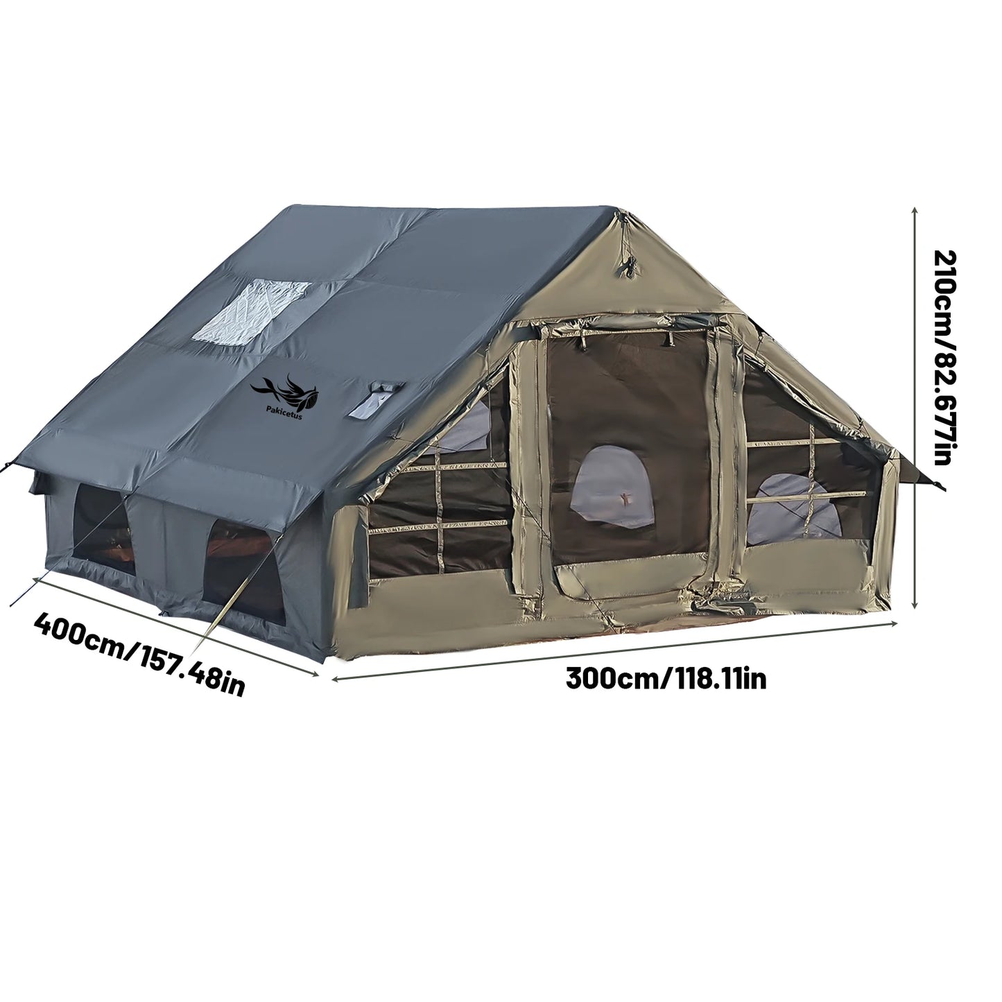 Pakicetus Inflatable Camping Tent With Skylight And Quick Air Flow