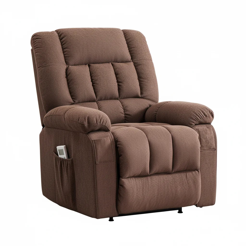 Power Lift Recliner Chair With Massage And Remote Side Pockets