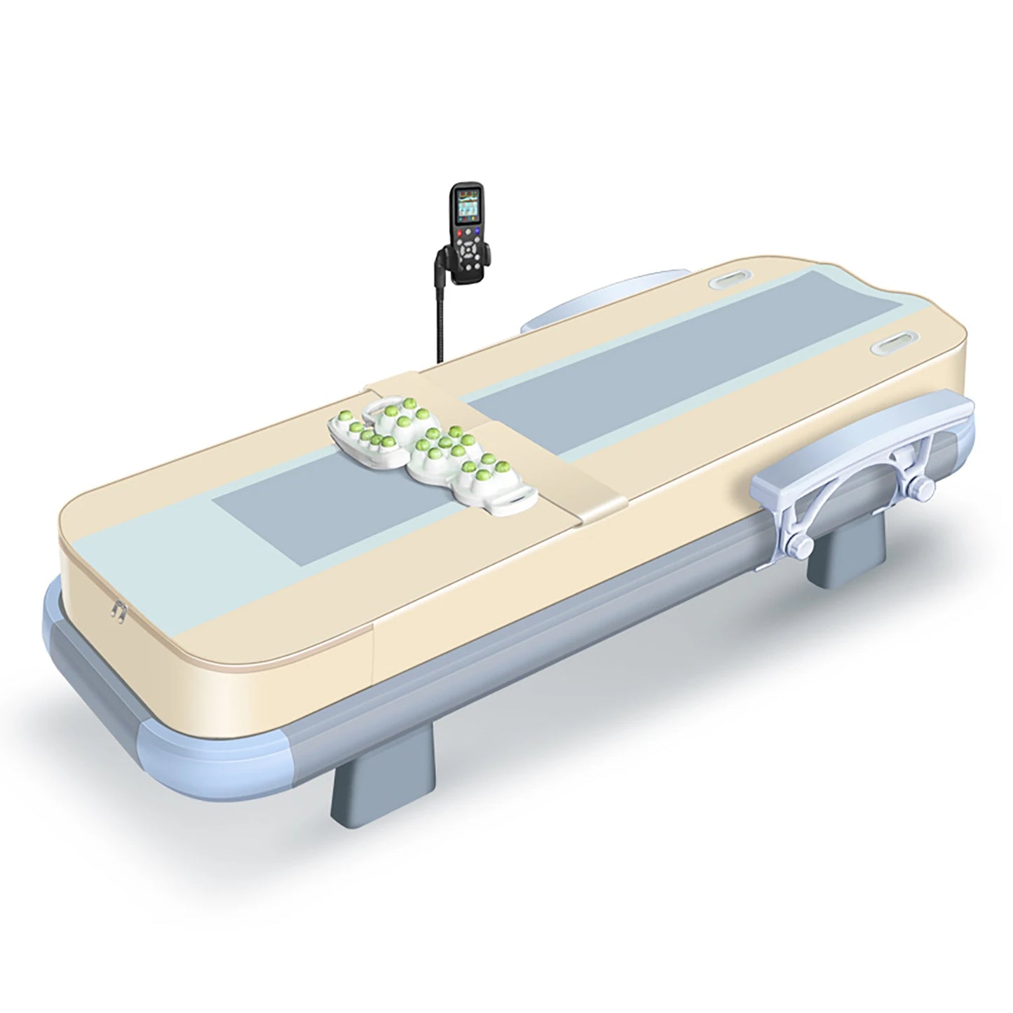 HEALTHFOREVER Electric Jade Stone Massage Bed With Heat Kneading Roller