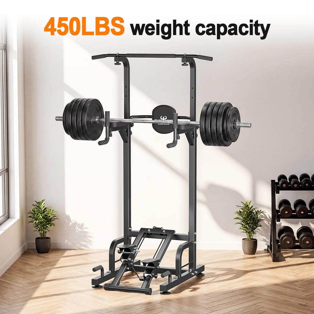 Multifunctional Power Tower Pull Up Dip Station 450LBS by S And B Enterprise