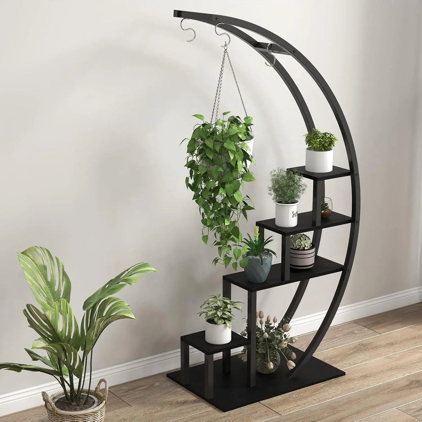 TWISTER.CK 5 Tier Indoor Metal Plant Stand Garden Shelf