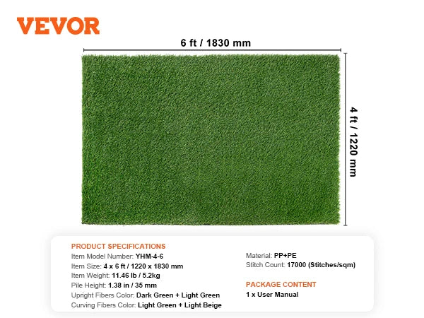 CooRug Realistic Outdoor Artificial Grass Turf For Dogs by S And B Enterprise