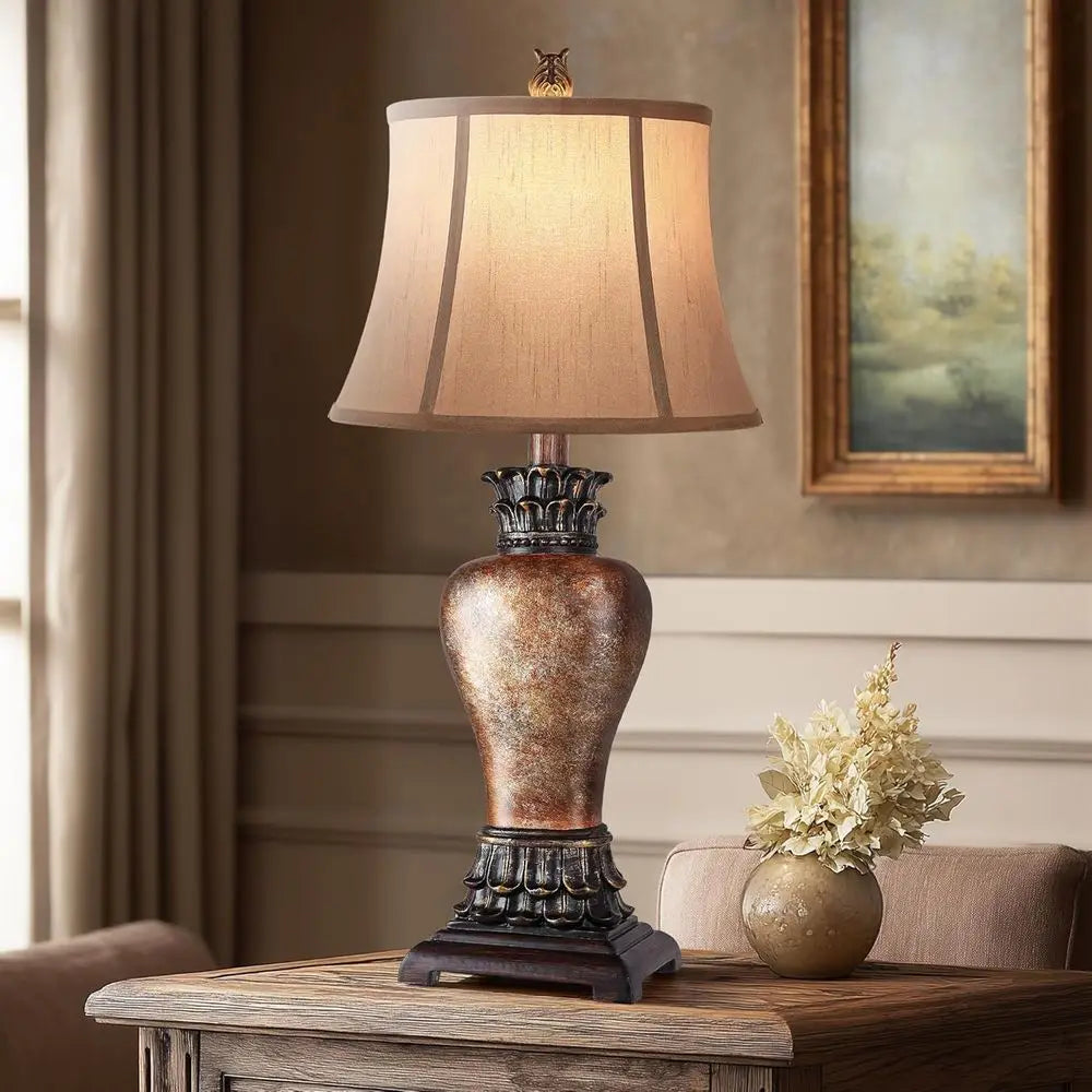 Rustic Tall Armhouse Table Lamps, Dimmable Western Style Living Room by S And B Enterprise