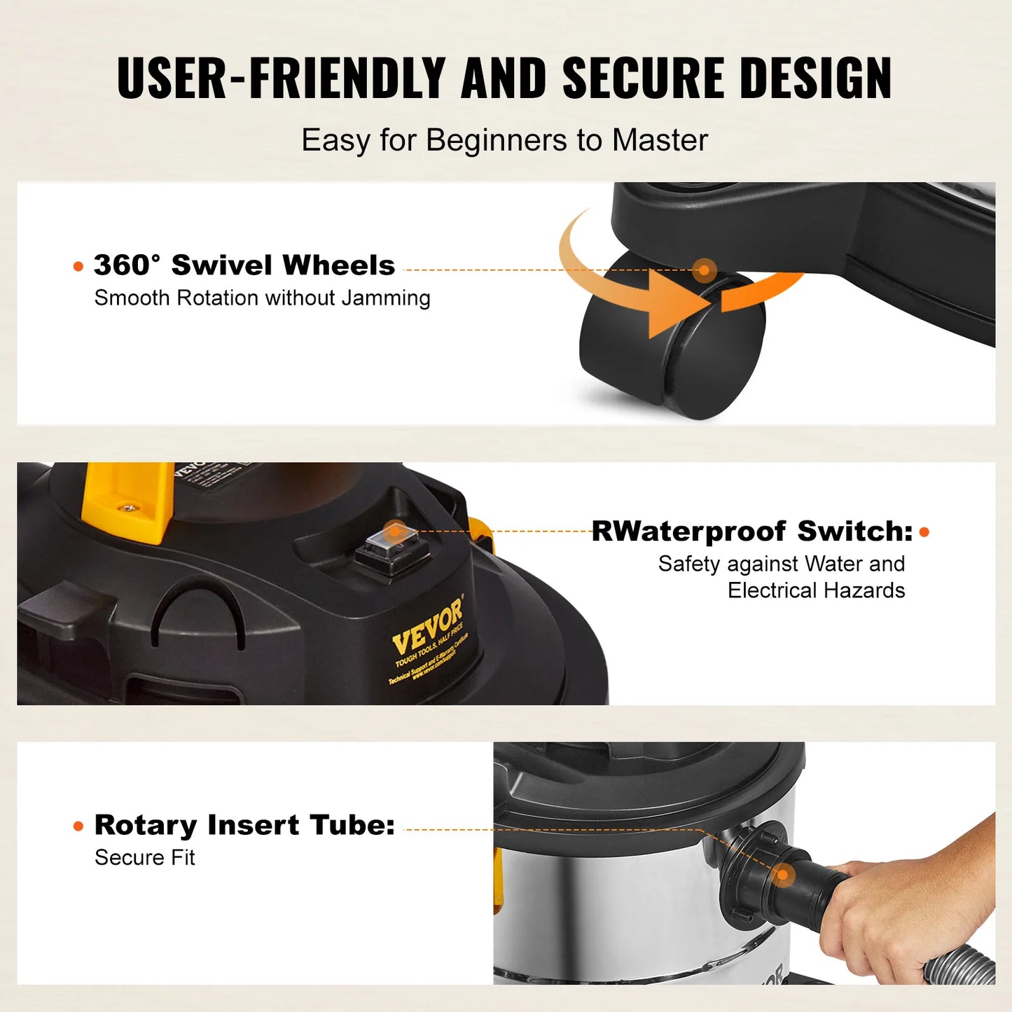 SucceBuy Wet Dry Shop Vacuum Powerful Suction For Carpets And Pet Hair by S And B Enterprise