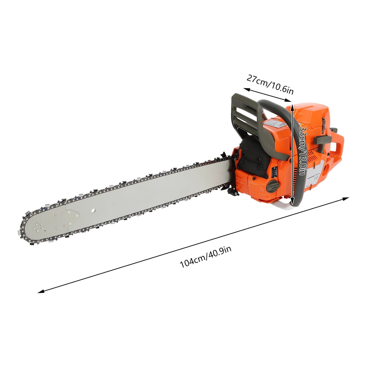 Gasoline Chainsaw 71.8cc 2-Stroke Engine For Wood Cutting