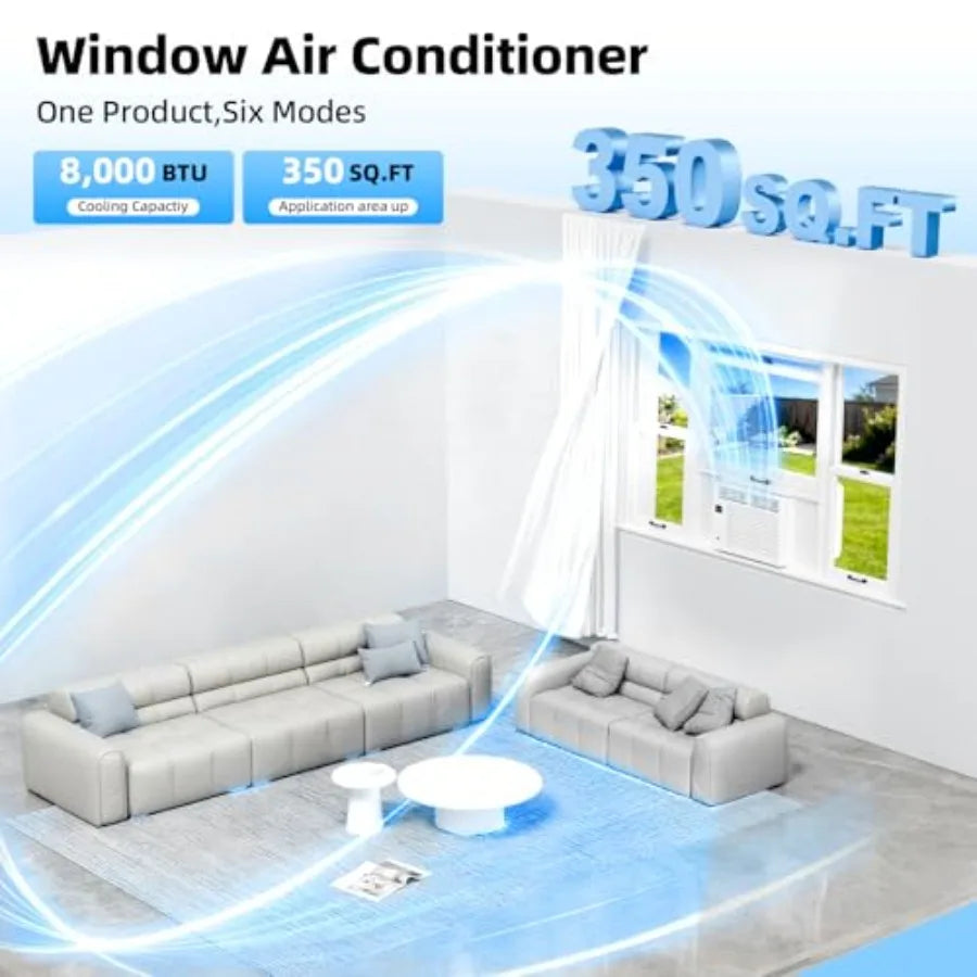 Window Air Conditioner 8000 BTU With Remote Energy Saving Mode by S And B Enterprise