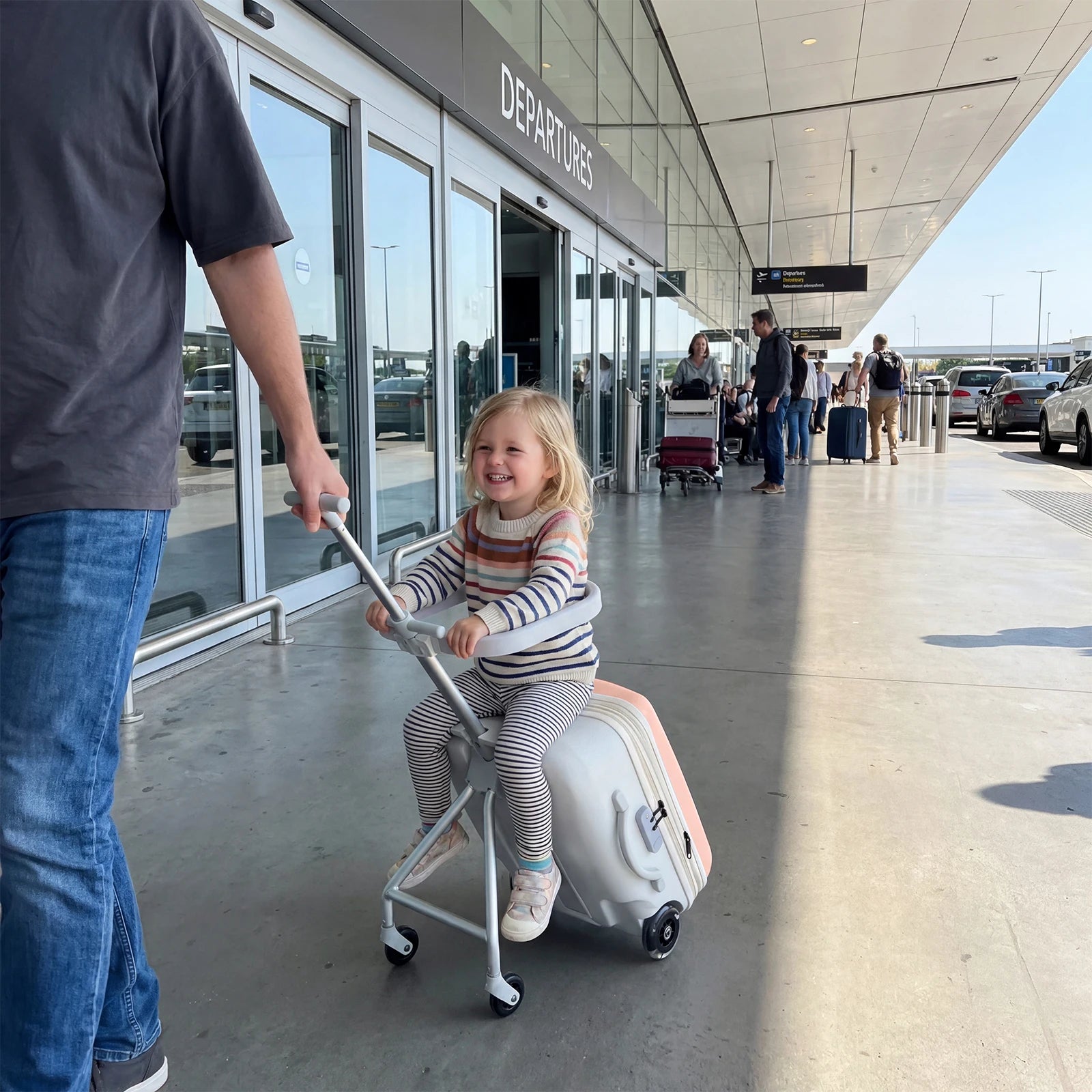 Kids Ride On Suitcase 2 In 1 Luggage With Spinner Wheels by S And B Enterprise
