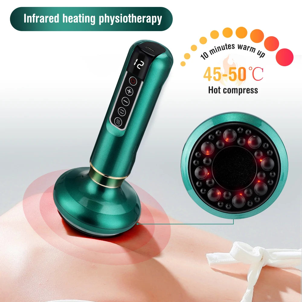 PASTSKY Electric Cupping Device With 12 Levels Vacuum USB Rechargeable