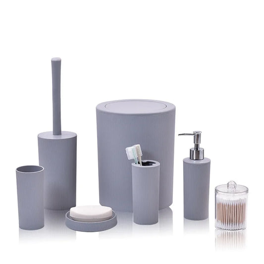 Modern Plastic Bathroom Accessories Set With Soap Dish And Toothbrush Holder by S And B Enterprise