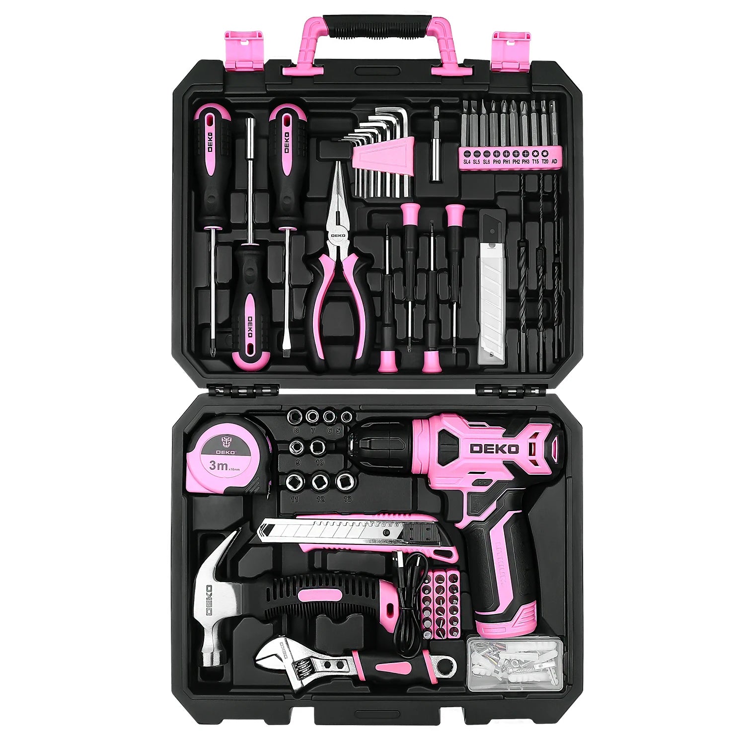 DEKO 126-Piece Power Tool Combo Kit With 8V Cordless Drill by S And B Enterprise