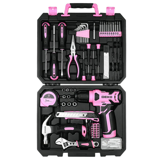 DEKO 126-Piece Power Tool Combo Kit With 8V Cordless Drill by S And B Enterprise