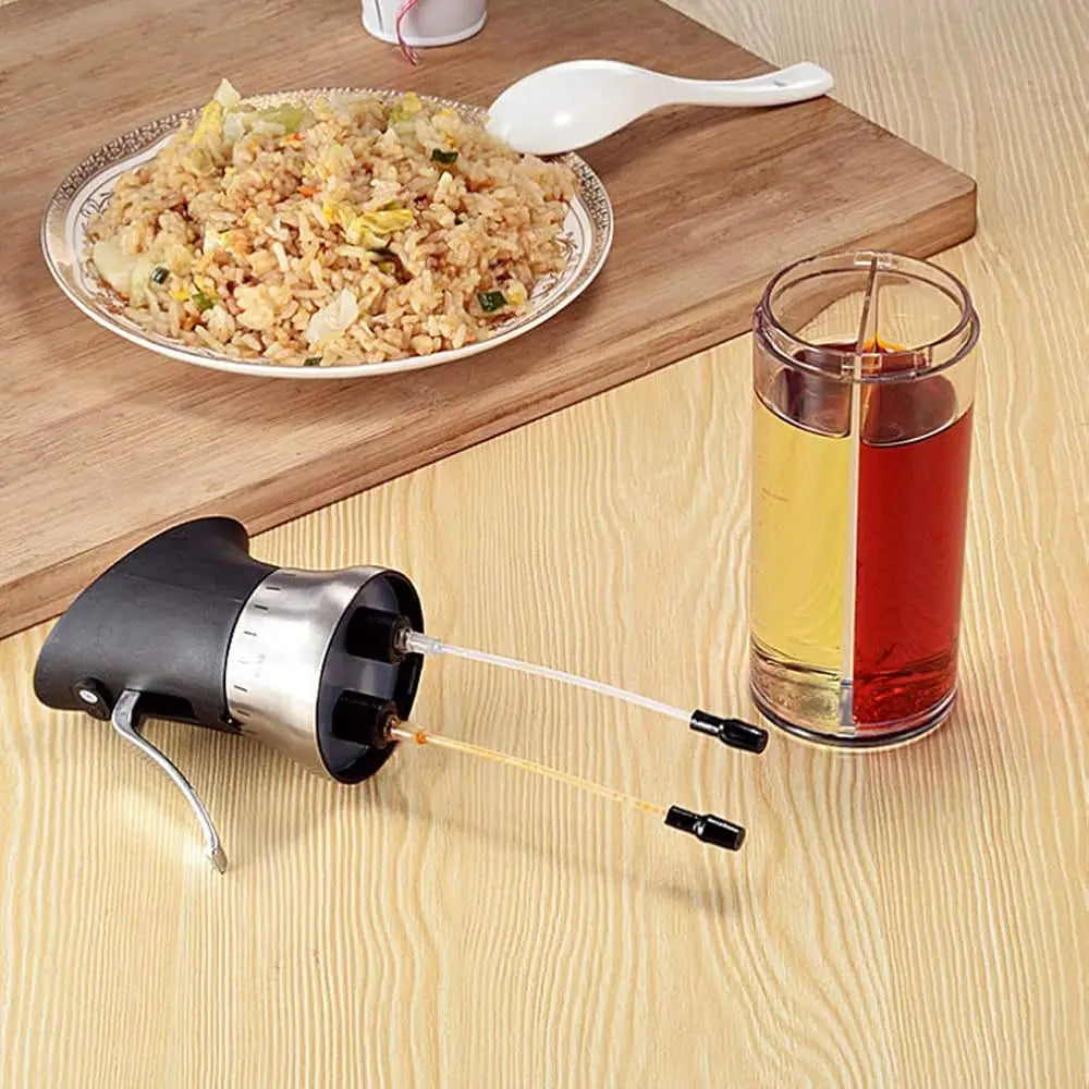 BONJEAN Oil Dispenser Dual Nozzle Spray Bottle for Cooking Oil by S And B Enterprise