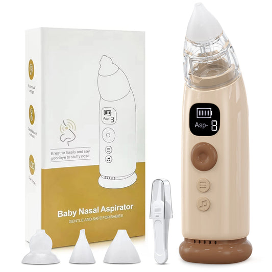 Hansqui Electric Baby Nose Vacuum Nasal Aspirator With 3 Nozzles