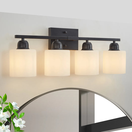 ARLGSITE Bathroom Vanity Light Fixture Over Mirror Glass Shade