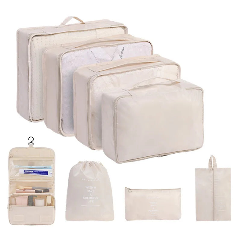 Travel Packing Cube Set 7/8/9 Pcs Polyester Organizer by S And B Enterprise