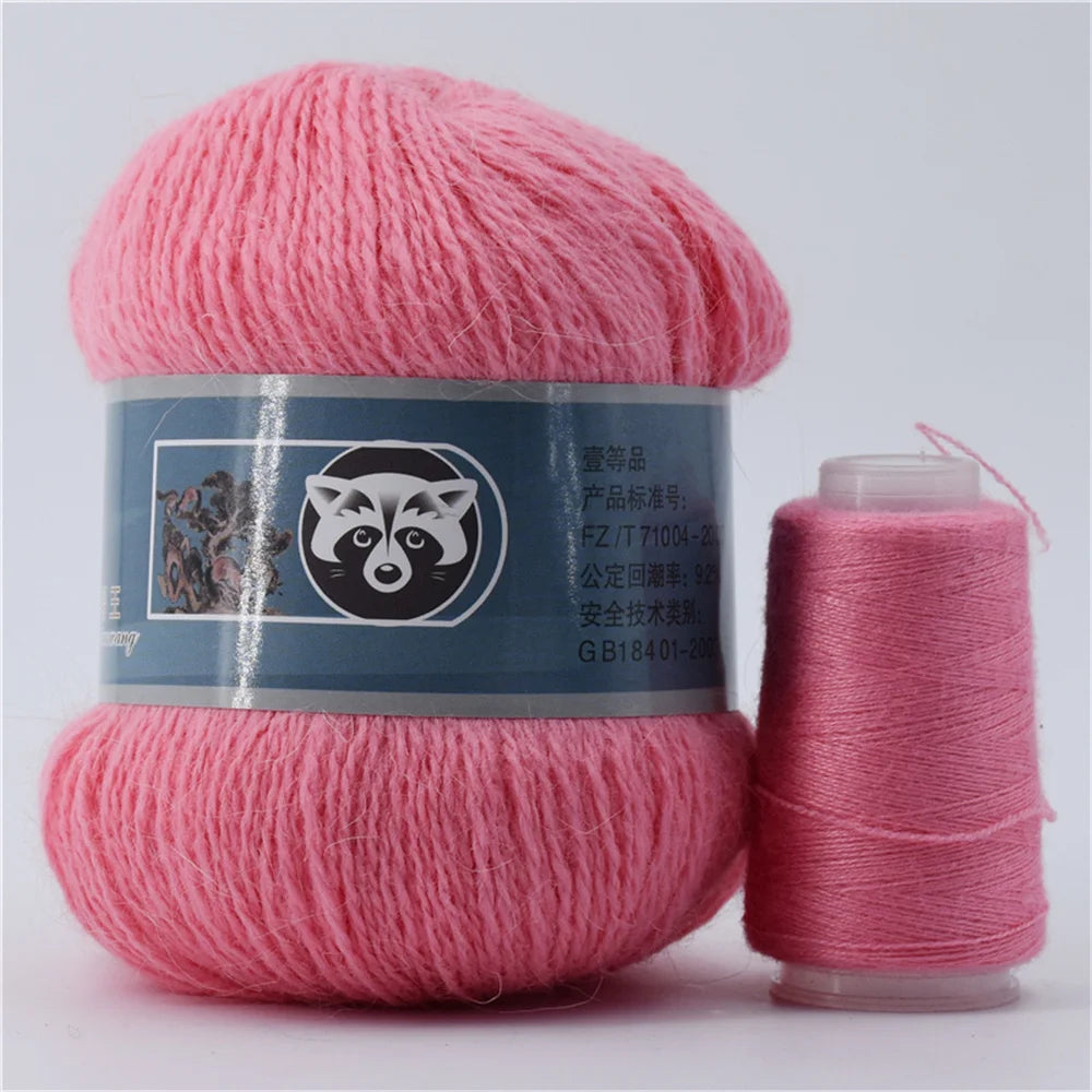 Mink Fur Yarn for Yarns for Knitting and Crochet 2-Ply Lace T Shirt Yarn for Hand Knitting Needlework 1 Skein 340 M 50+20g by S And B Enterprise