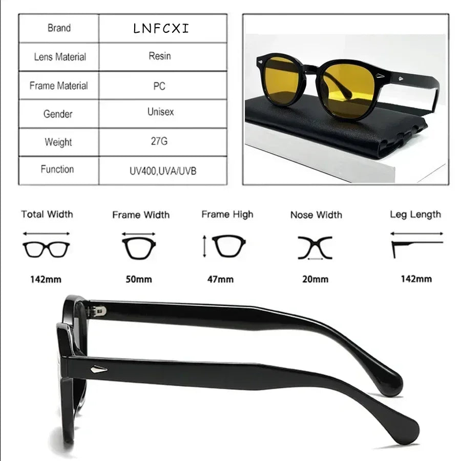 Retro Round Sunglasses Rivet Design UV400 Leopard Print
