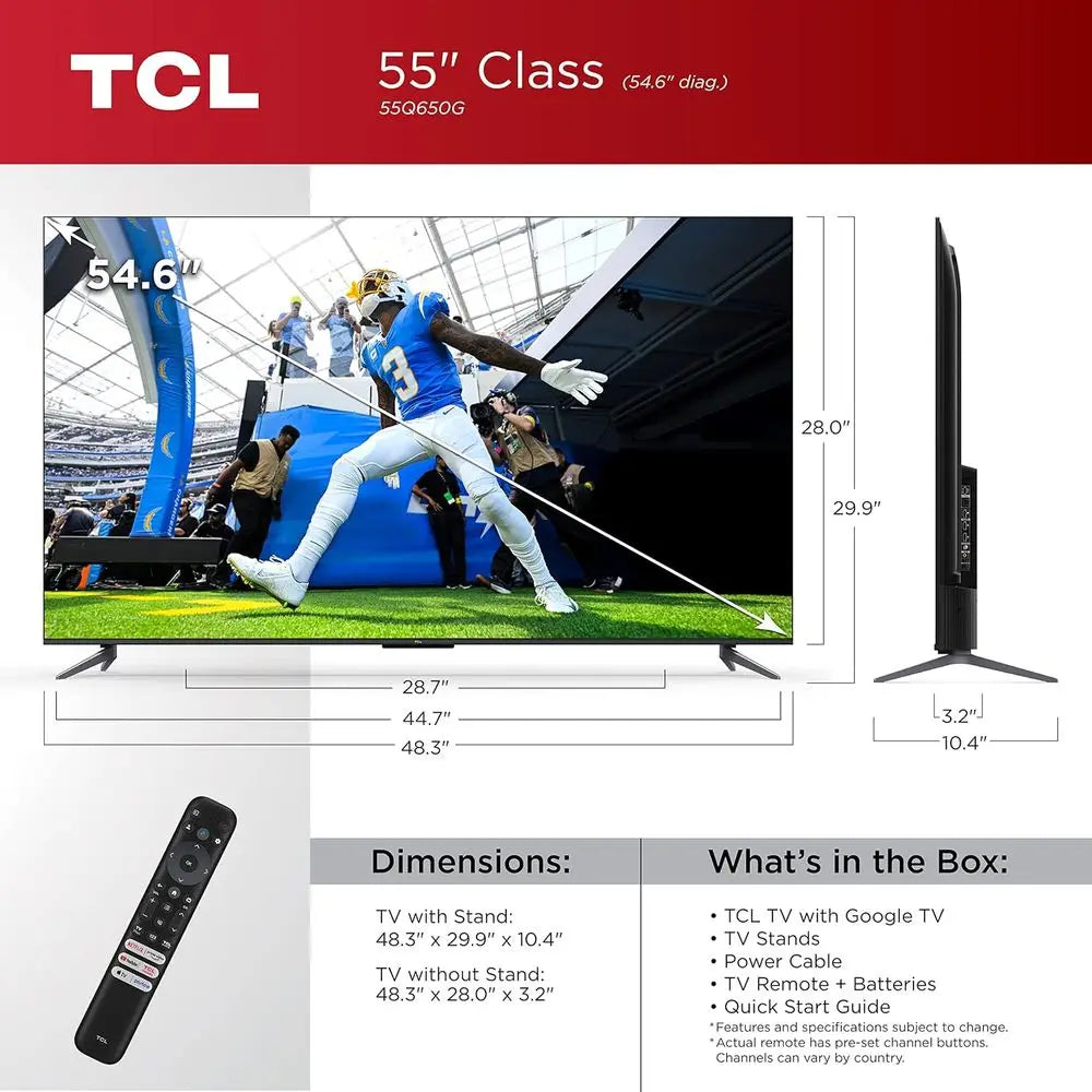Q6 QLED 4K SmartTV With Google TV DolbyAtmos HDR Pro by S And B Enterprise