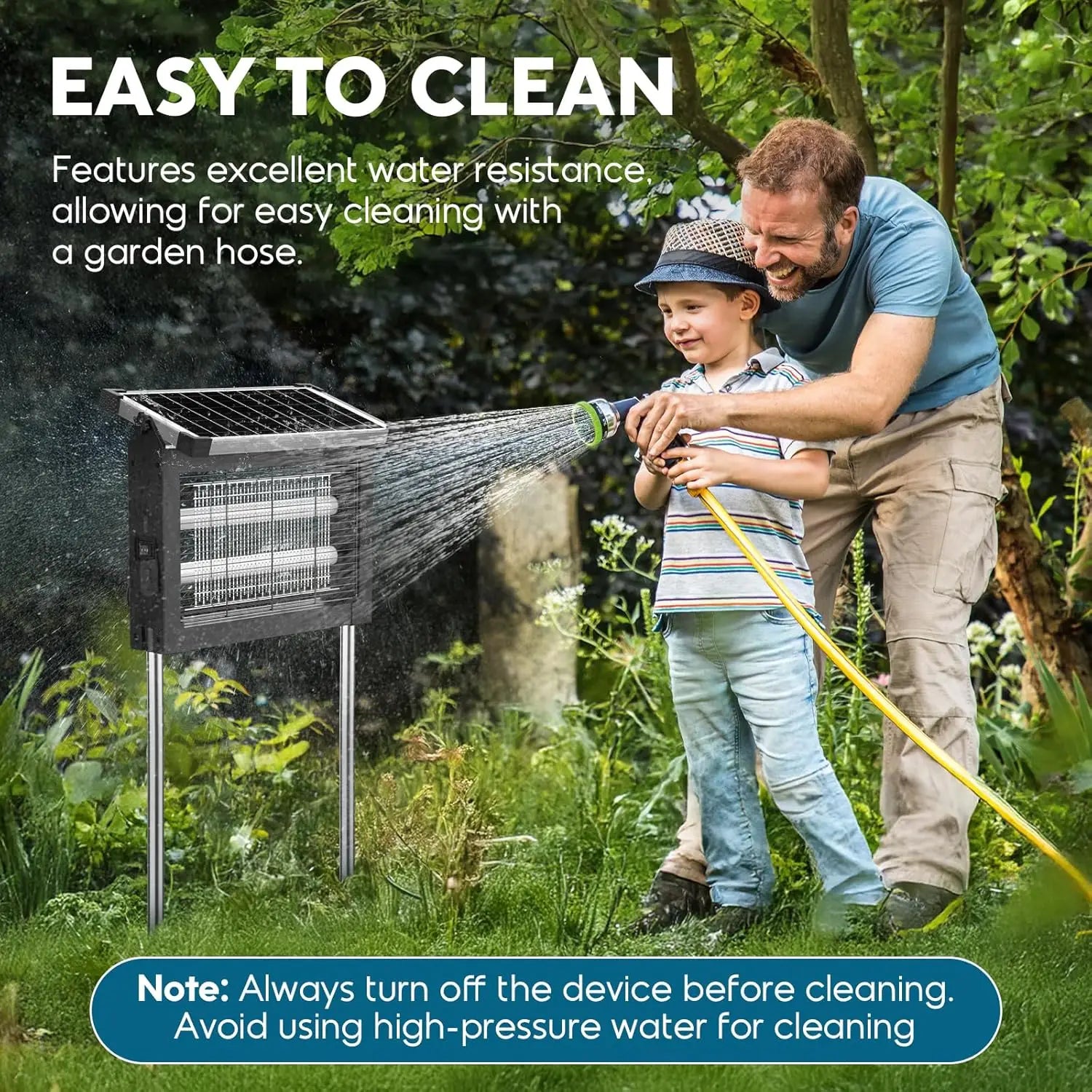 Solar Outdoor Mosquito Zapper 4500V Panel Sensor Waterproof by S And B Enterprise