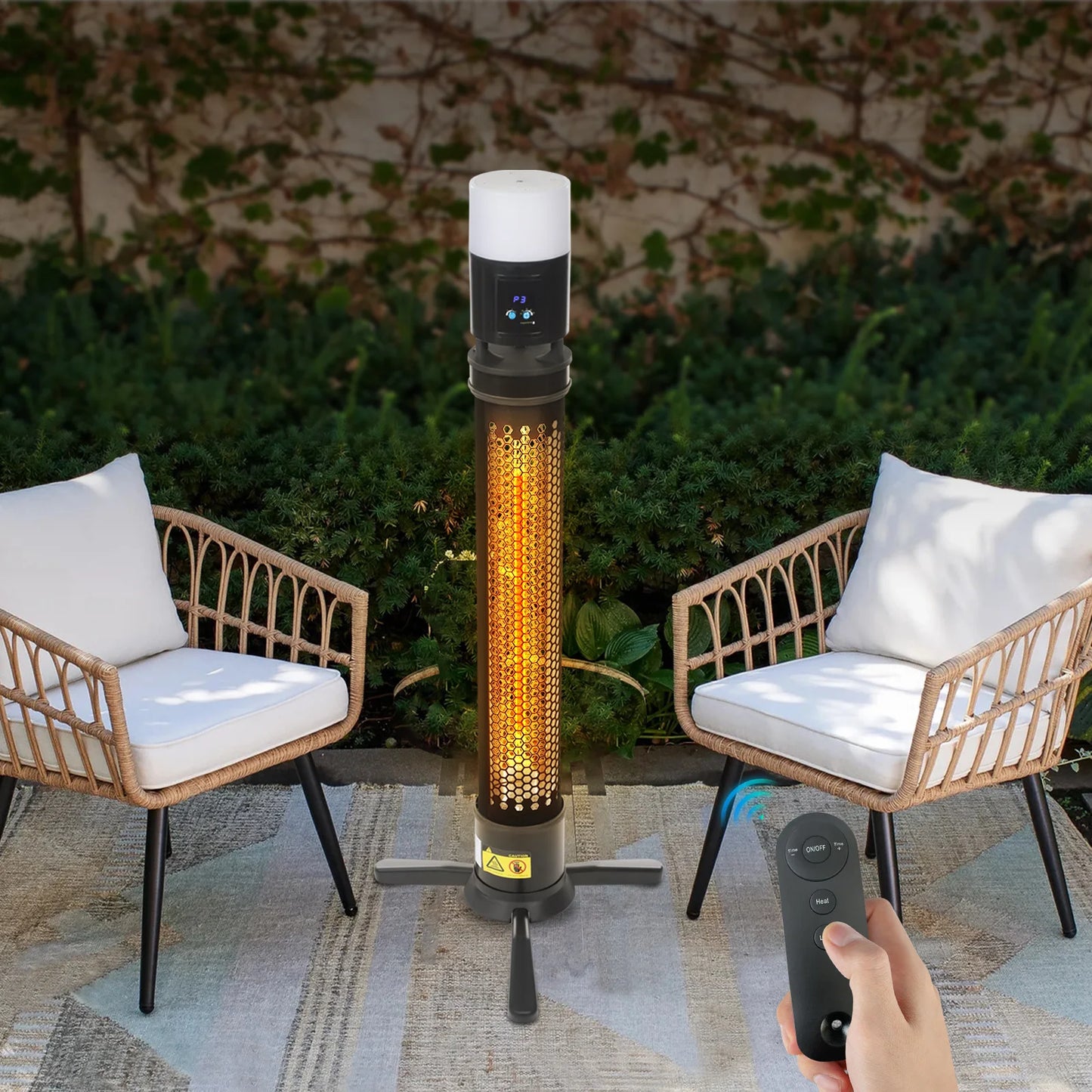 1500W Infrared Electric Space Heater Indoor Outdoor Portable Patio