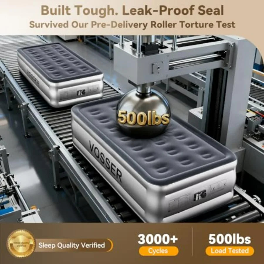 Twin Air Mattress With Built In Pump PVC Quick Inflate