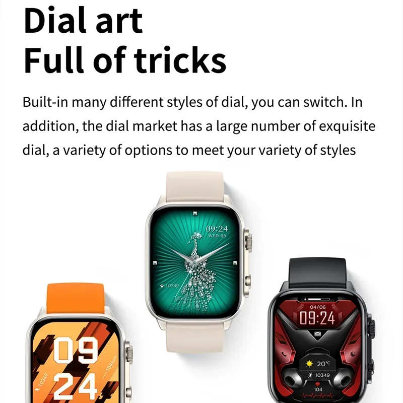 New Full-Touch High-Definition Men'S and Women'S Sports Smartwatch Features Wireless Dialing, Answering Calls, Motion Tracking and Music Control. Suitable for Android & IPhone,The First Choice for Gifts
