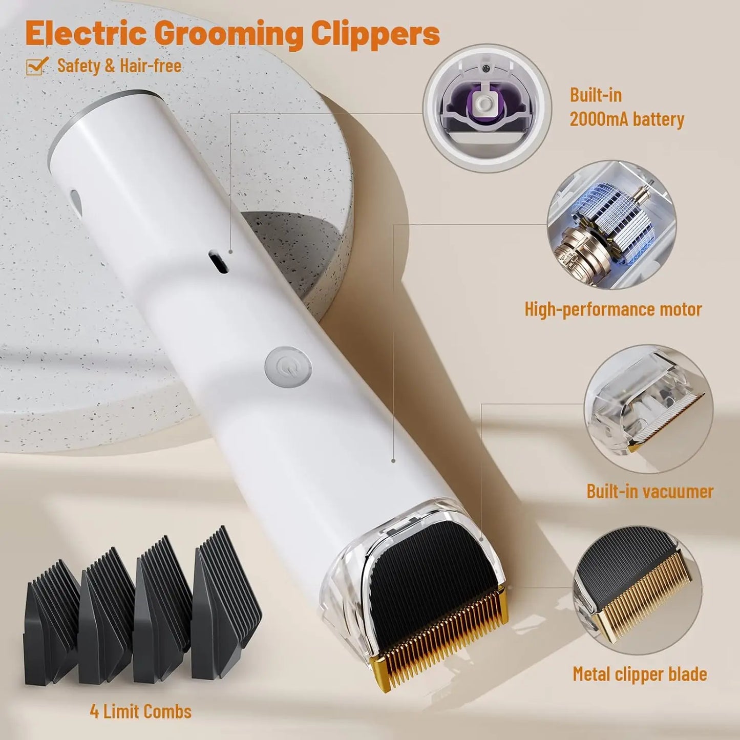 Dog Grooming Kit With Dryer And Hair Vacuum LED Display by S And B Enterprise