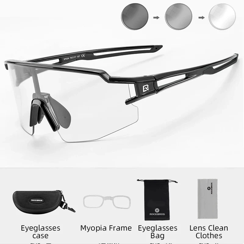 ROCKBROS Photochromic Polarized Cycling Glasses UV400 Protection