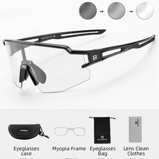 ROCKBROS Photochromic Polarized Cycling Glasses UV400 Protection