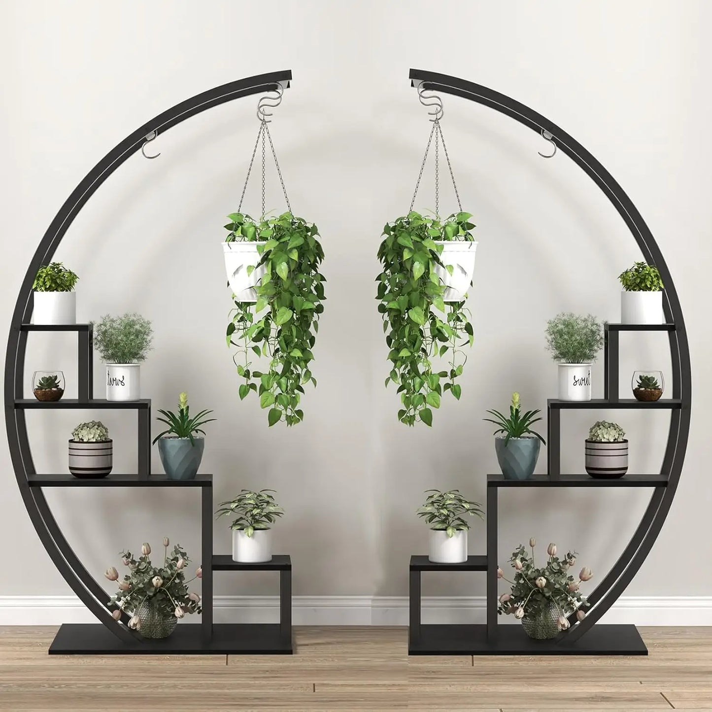 TWISTER.CK 5 Tier Indoor Metal Plant Stand Garden Shelf