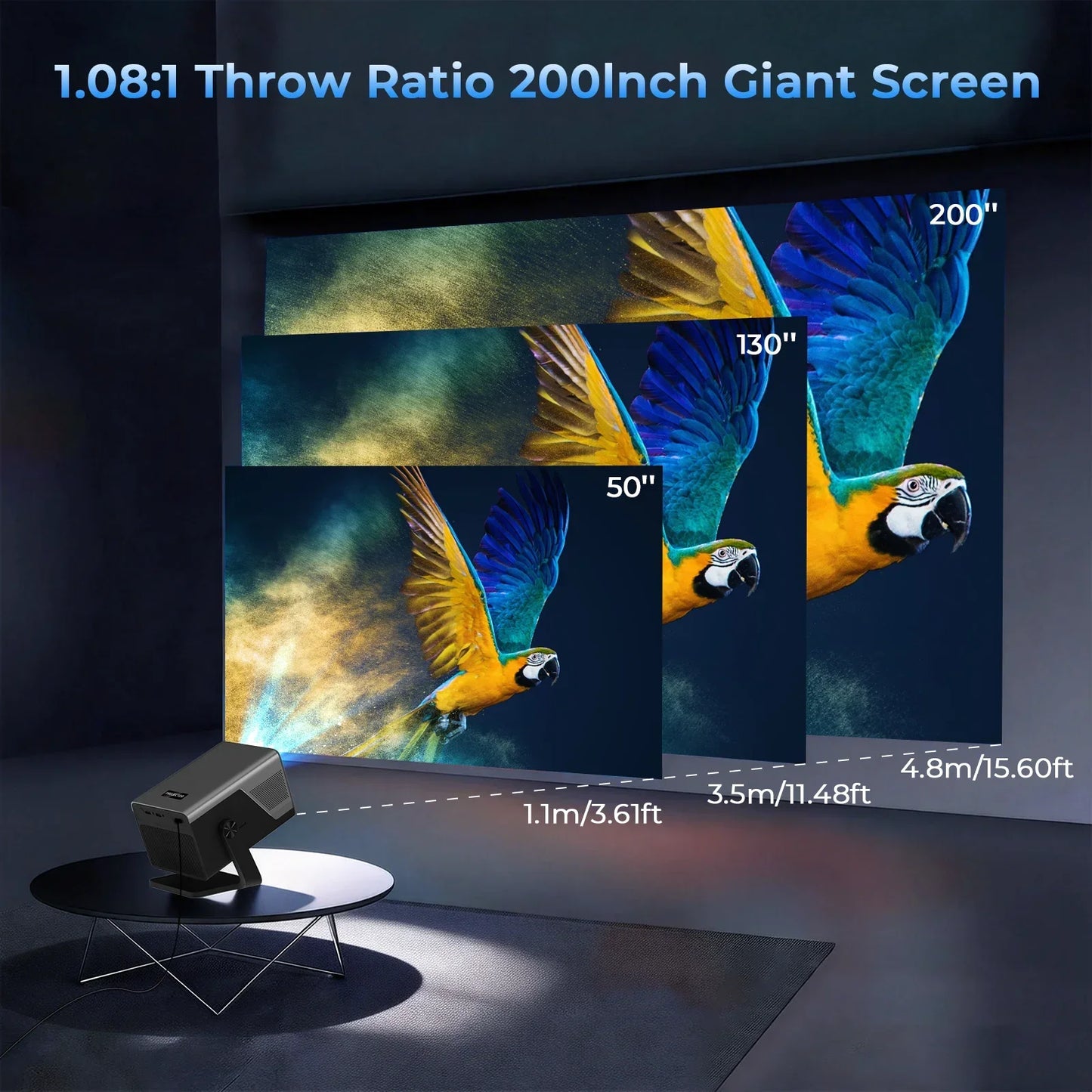 LynCast X7 AI Smart Projector Dolby Android 14 8K Support