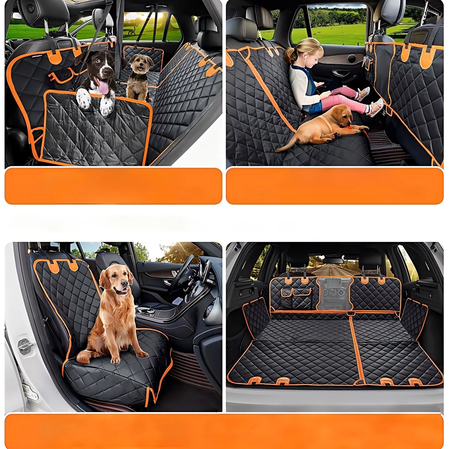 Waterproof Dog Car Seat Cover Hammock Nonslip Back Seat Protector by S And B Enterprise